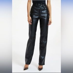 Good American good icon faux leather pants size 4/27